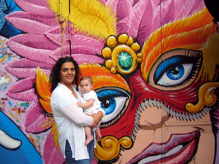siham and jazzy mural